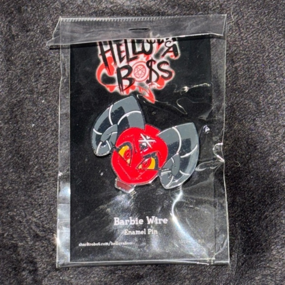New Shark Robot Helluva Boss “Barbie Wire” Enamel Pin